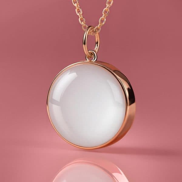 DIY Breast Milk KIT – Round 18mm Medallion Necklace “Circle of Life”